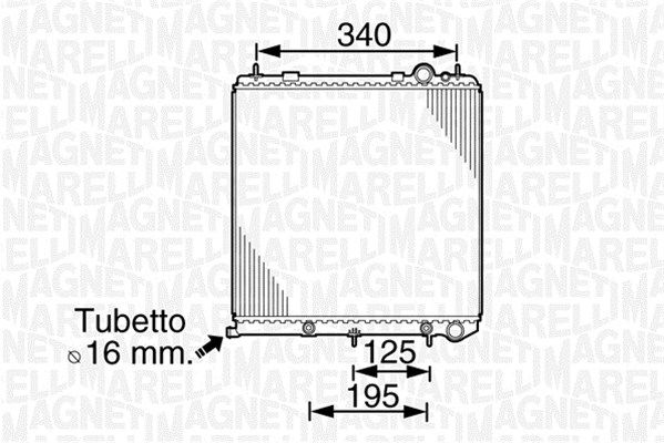 MAGNETI MARELLI Radiaator,mootorijahutus 350213820000